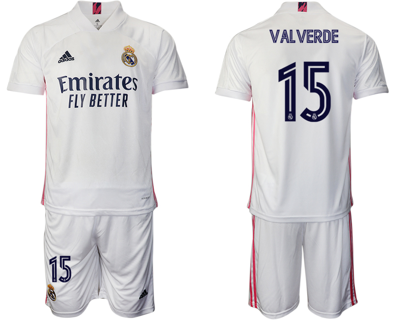 Men 2020-2021 club Real Madrid home #15 white Soccer Jerseys->real madrid jersey->Soccer Club Jersey